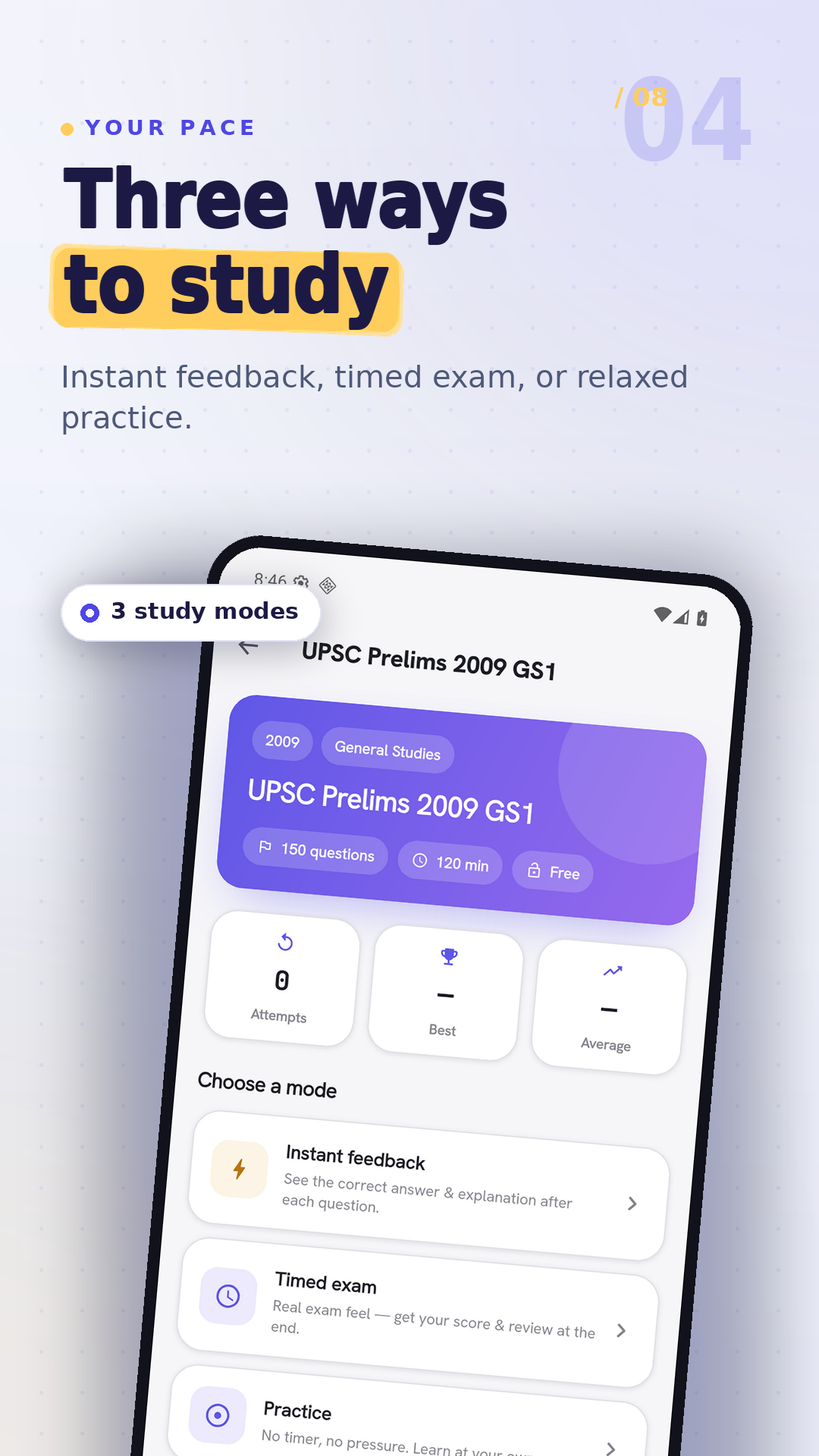Three ways to study